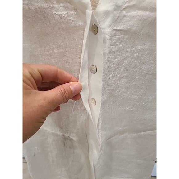 Paper White Flowing Ease Pullover Long Tunic by Nic+Zoe New Size 3x Linen - Picture 4 of 10